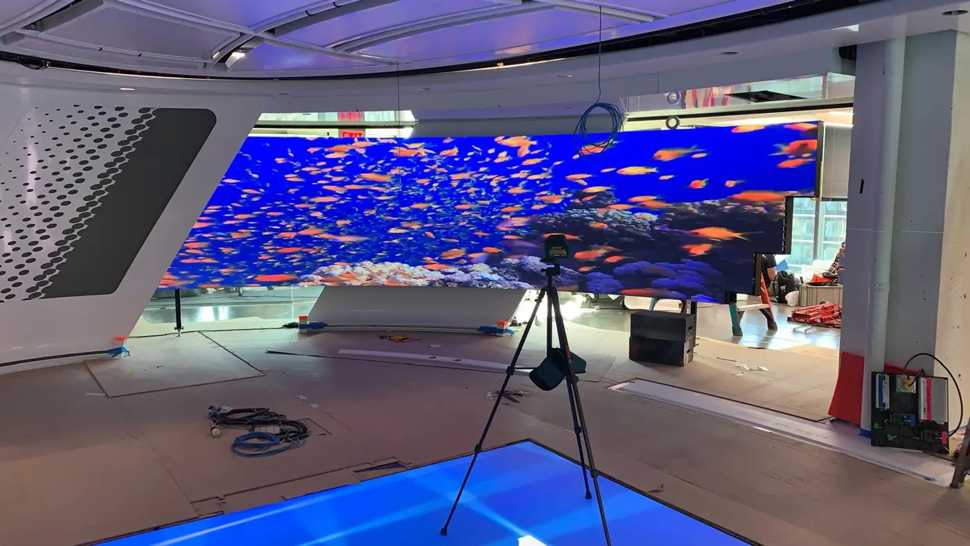 LED wall installation